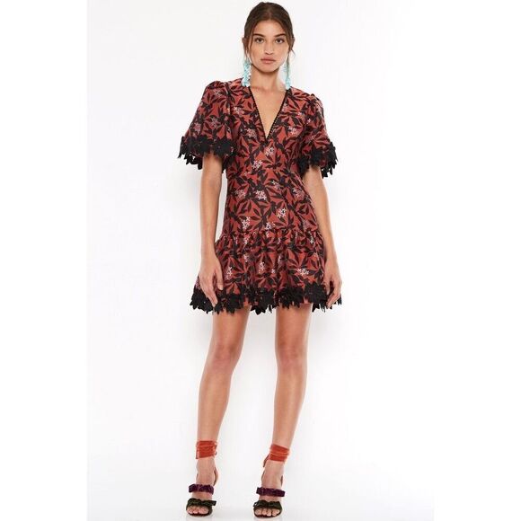 La Maison Talulah Viletta Mini Dress Rust, Black Size XS - Picture 1 of 12